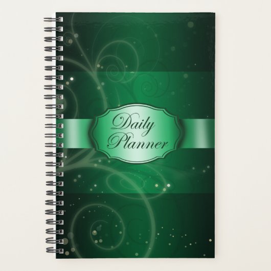 Green Floral Modern Planer (Vorderseite)