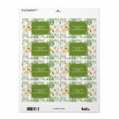 Green Floral Monogram Labels (Vorne)