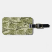 Green Floral Paris Eiffel Tower Gepäckanhänger (Vorderseite horizontal)