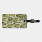 Green Floral Paris Eiffel Tower Gepäckanhänger (Rückseite horizontal)