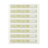 Green floral pattern classic wedding Address Label (Bogen)