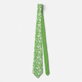 Green Floral Pattern Custom Necktie Krawatte (Vorderseite)