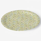 Green floral pattern girlyclassic grandmillenial pappteller (Schrägansicht)