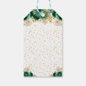 Green Floral Princess Happy Birthday Geschenkanhänger (Rückseite)