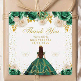 Green Floral Princess Quinceañera Geschenkanhänger