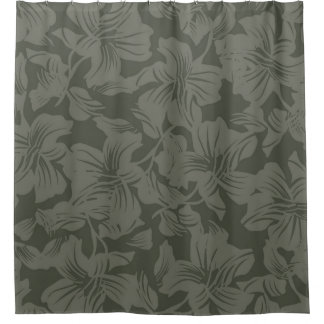 Green Floral seamless pattern backgroundabstract, Duschvorhang