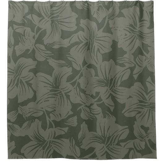 Green Floral seamless pattern backgroundabstract, Duschvorhang (Vorderseite)