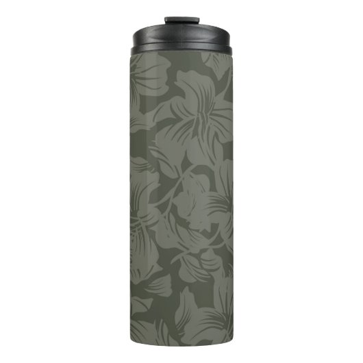 Green Floral seamless pattern backgroundabstract, Thermosbecher (Vorderseite)