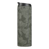 Green Floral seamless pattern backgroundabstract, Thermosbecher (Nach rechts gedreht)