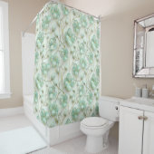 Green Floral Shower Curtain Duschvorhang (Beispiel)