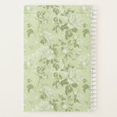 Green Floral Small Planner Planer (Rückseite)