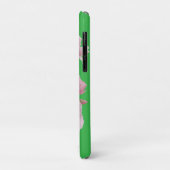 Green Floral Soft Pink Flowers Elegant Case-Mate iPhone Hülle (Hinten/Links)
