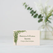 GREEN FLORAL SWAG BUSINESS CARD VISITENKARTE (Stehend Vorderseite)