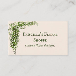 GREEN FLORAL SWAG BUSINESS CARD VISITENKARTE