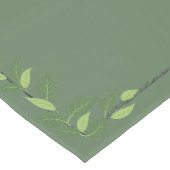 Green Floral Table Runner Mittelgroßer Tischläufer (Ecke)