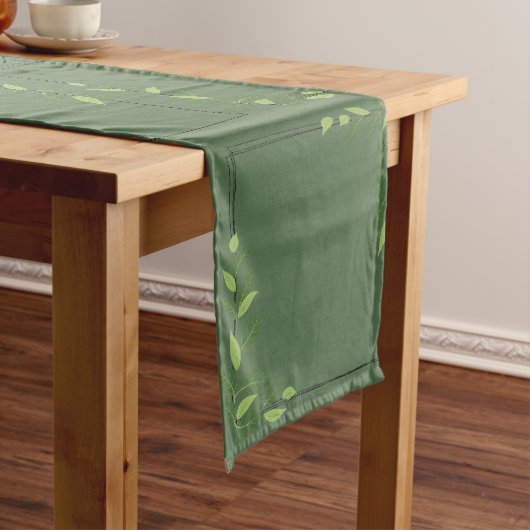 Green Floral Table Runner Mittelgroßer Tischläufer (Beispiel)