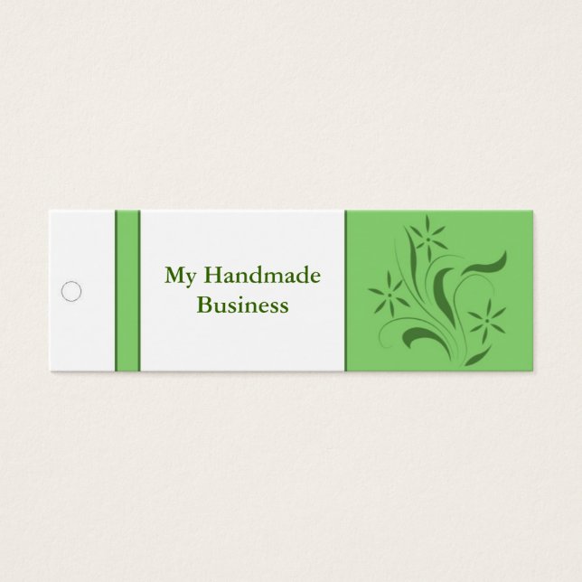 Green Floral Tag (Vorderseite)