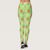 Green Floral Tiles Leggings (Rückseite)