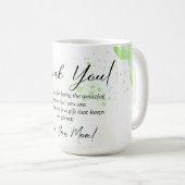 Green Floral Vielen Dank Mama Geschenkidee Kaffeetasse (VorderseiteRechts)