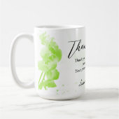 Green Floral Vielen Dank Mama Geschenkidee Kaffeetasse (Links)