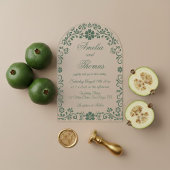 Green Floral Wedding  Acryleinladungen