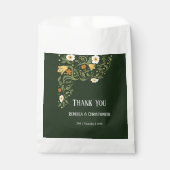 Green Floral Wedding Guest Geschenktütchen (Vorderseite)