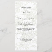 Green Floral Wedding Program Programm (Vorderseite)