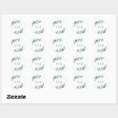 Green Floral Wedding Sticker (Blatt)