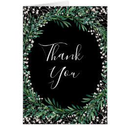 Green & Florets Wasserfarbe Danke Karte