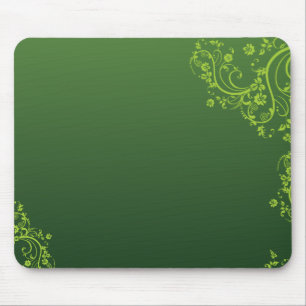 Green Flowers Mousepad
