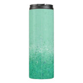 Green Fluorit Abstrakt Thermal Tumbler Thermosbecher (Rückseite)