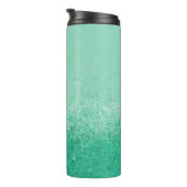 Green Fluorit Abstrakt Thermal Tumbler Thermosbecher (Nach rechts gedreht)