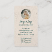 Green Fluorite Kristallspiritueller Yoga Visitenkarte (Rückseite)