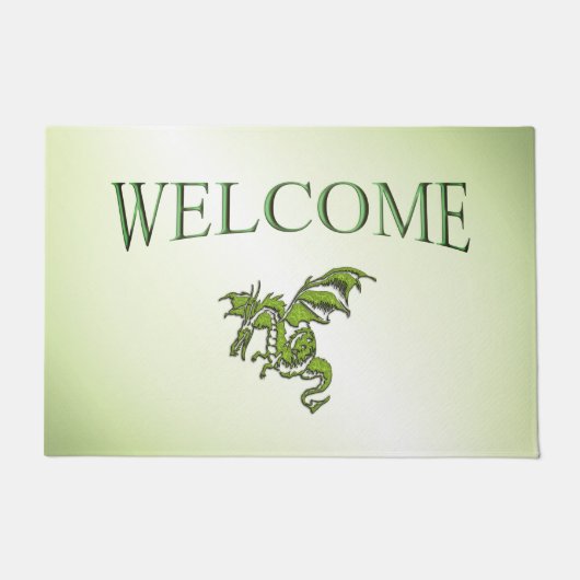 Green Flying Dragon Fußmatte (Vorderseite)