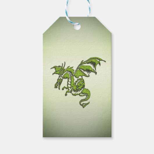 Green Flying Dragon Geschenkanhänger (Vorderseite)