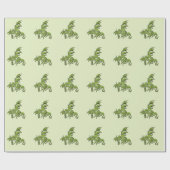 Green Flying Dragon Geschenkpapier (Flach)