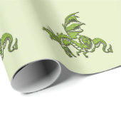Green Flying Dragon Geschenkpapier (Rolleneckpunkt)