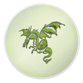 Green Flying Dragon Keramikknauf (Vorderseite)