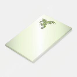 Green Flying Dragon Post-it Klebezettel
