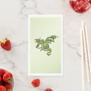 Green Flying Dragon Serviette