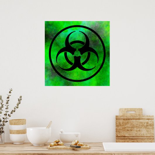 Green Fog Biogefährdung Symbol Poster (Küche)