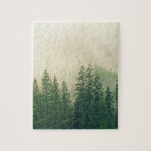 Green Foggy Rocky Mountains Colorado USA Abenteuer Puzzle