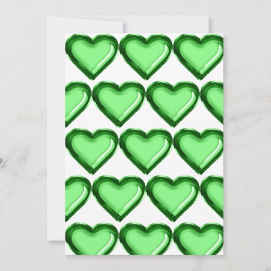 Green Foil Ballon 1. Geburtstag Einladung (Rückseite)