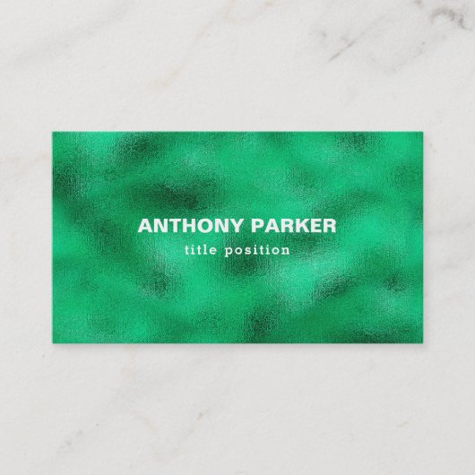 Green Foil Business Card Visitenkarte (Vorderseite)