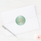 Green Foil Happy Holidays Diamond Aufkleber (Umschlag)