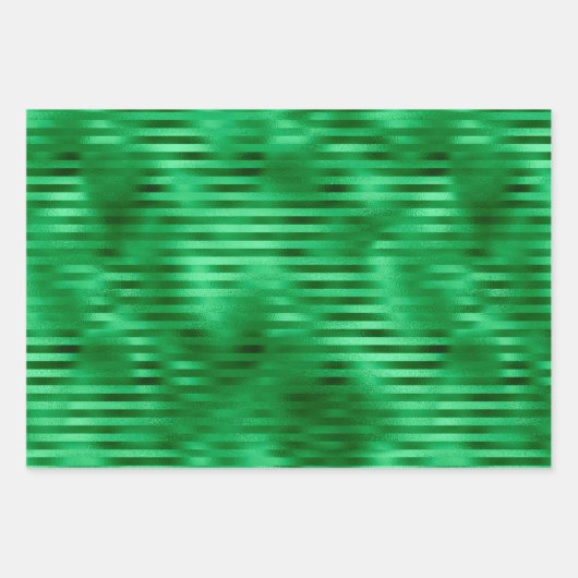 Green Foil Polka Dot Geschenkpapier Set (Vorderseite 3)