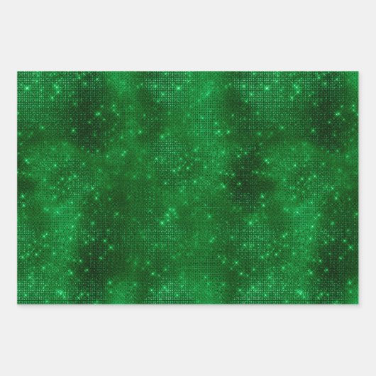 Green Foil Polka Dot Geschenkpapier Set (Vorderseite 2)