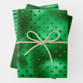 Green Foil Polka Dot Geschenkpapier Set (Beispiel)