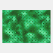 Green Foil Polka Dot Geschenkpapier Set (Vorderseite)