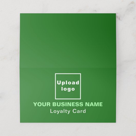 Green Folded Loyalty Card für Unternehmen Treuekarte (Außenseite Aufgefaltet)